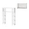 Alaterre Furniture Coventry Over Toilet Open Shelving Unit with Left and Right Side Shelves, Shelf with Two Towel Rods ANCT704WH - alternate 1